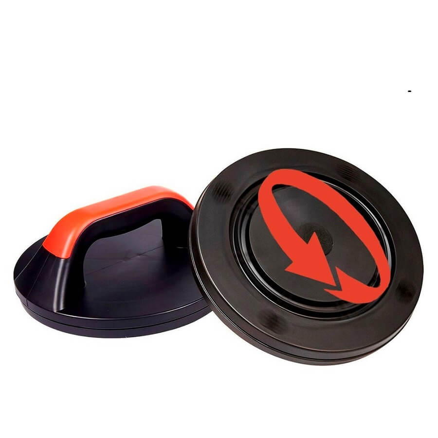 Apoio para Flexão de Braço Giratório Preto - Rope Store #