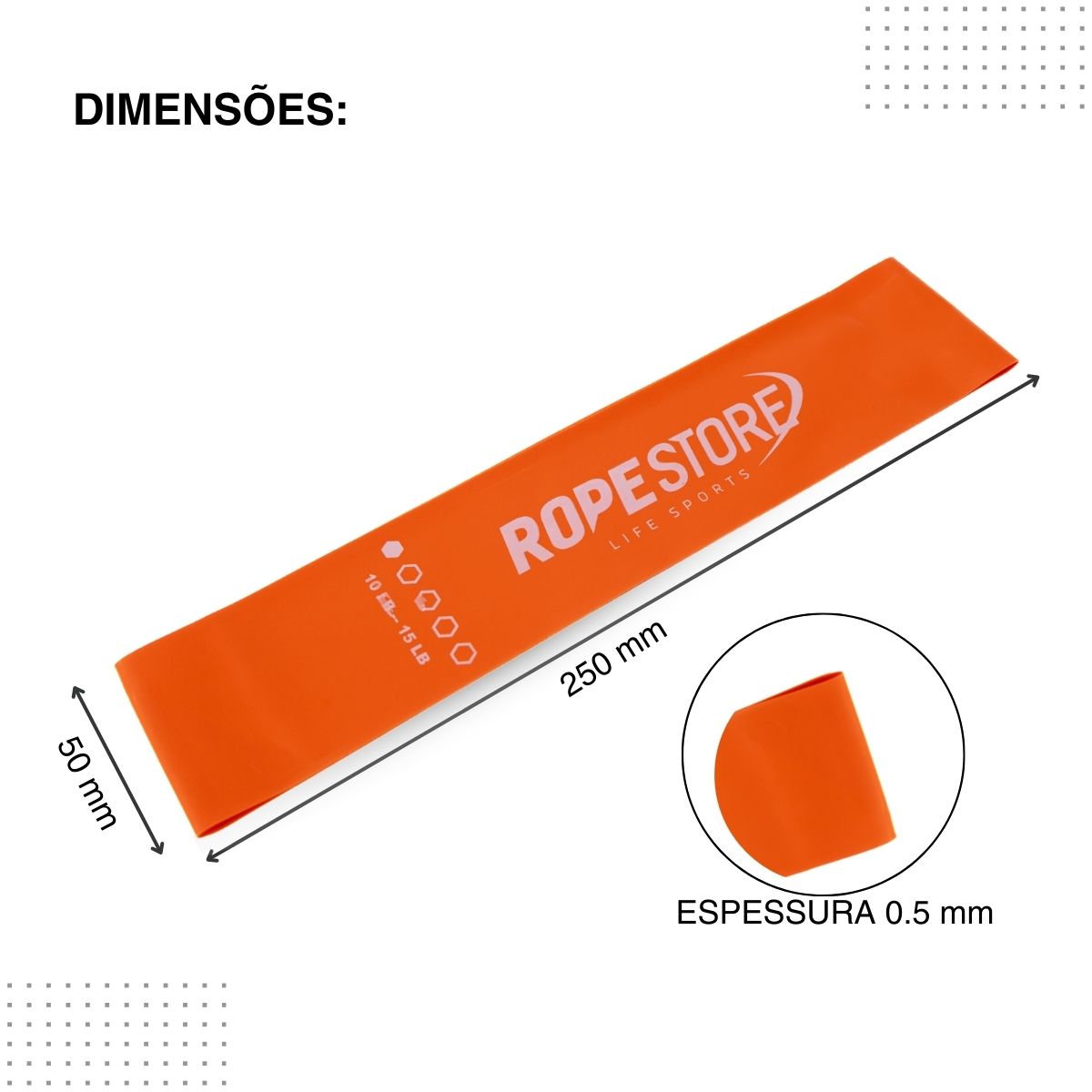 Mini Band Leve Laranja - Rope Store #