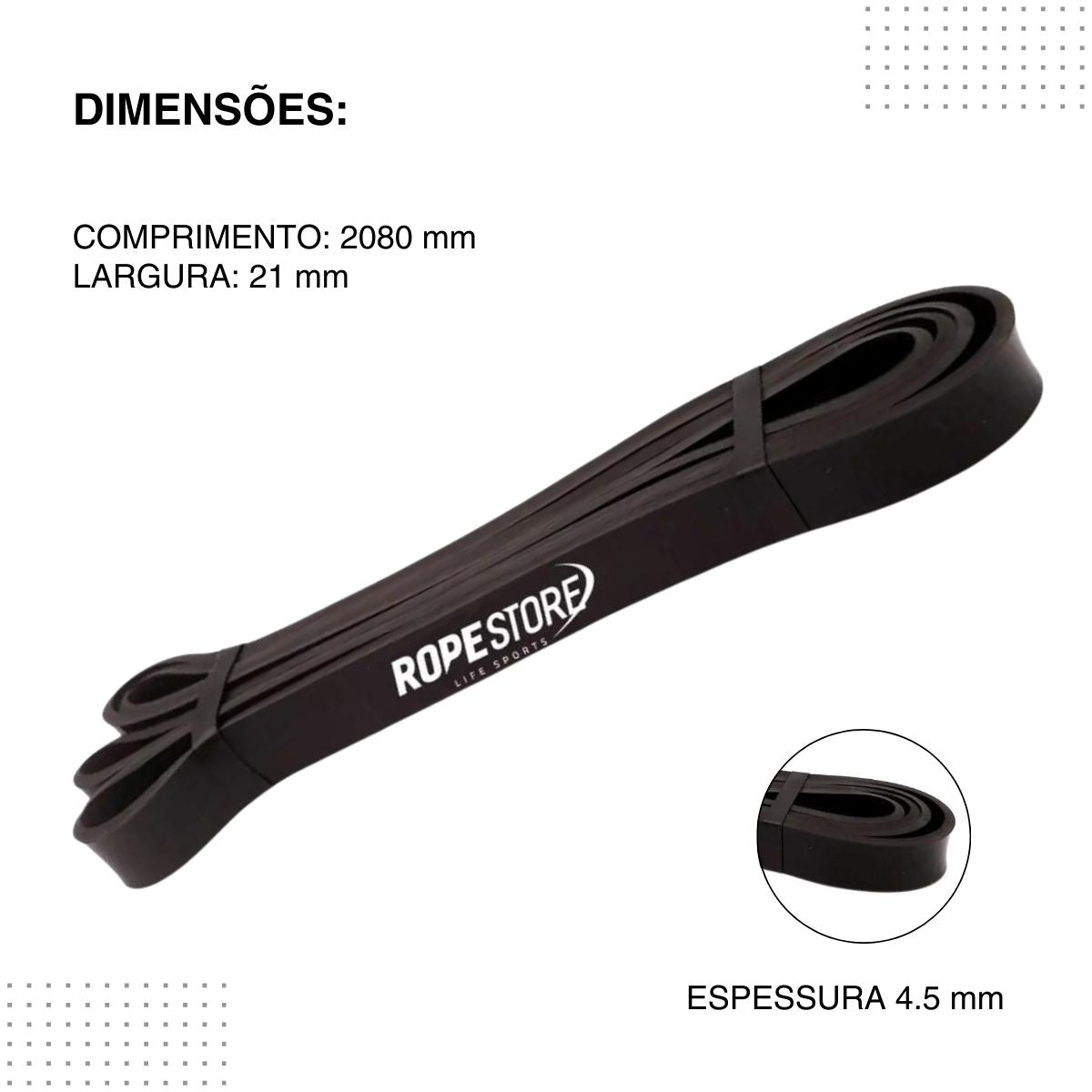 Super Band Leve Preto 2.1 Rope Store - Rope Store #