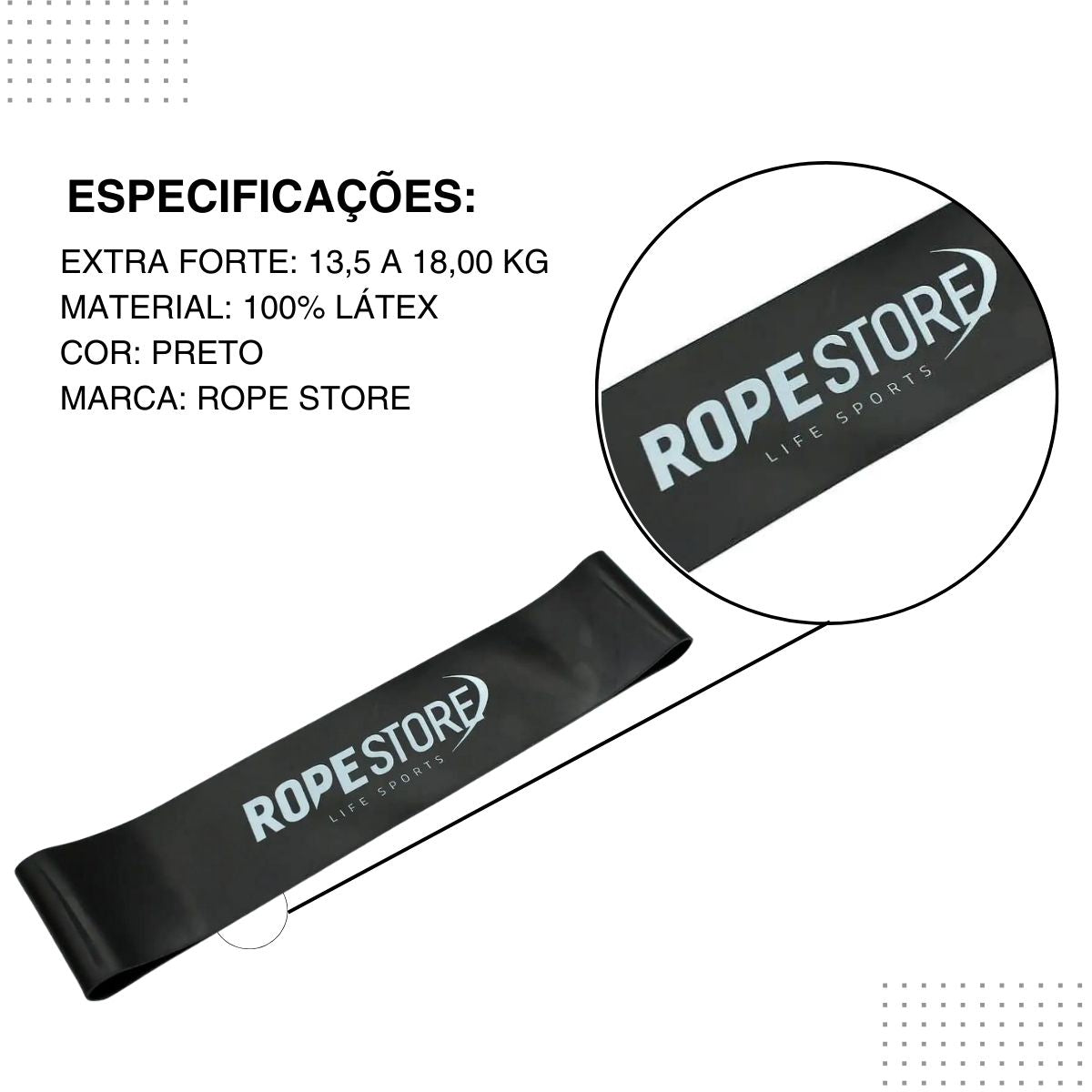 Mini Band Extra Forte Preta - Rope Store #