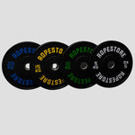 Kit Anilhas Olímpica Bumper Preta 100 kg - Rope Store #
