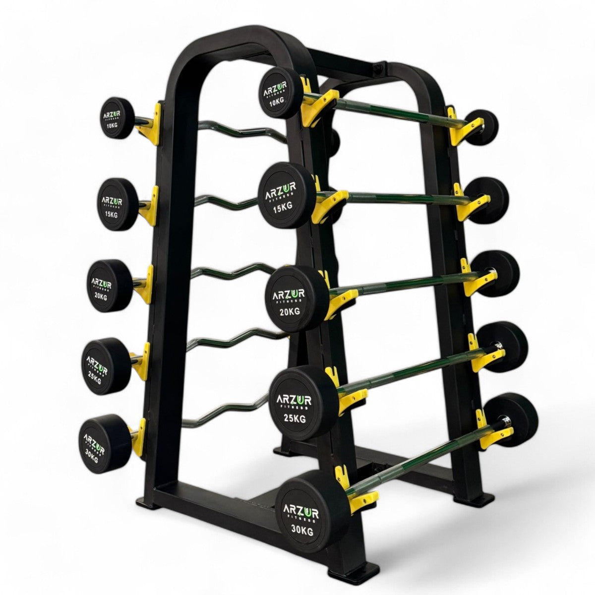 Kit Barra Montada Emborrachada 10,15,20,25,30 kg com Suporte - Rope Store #