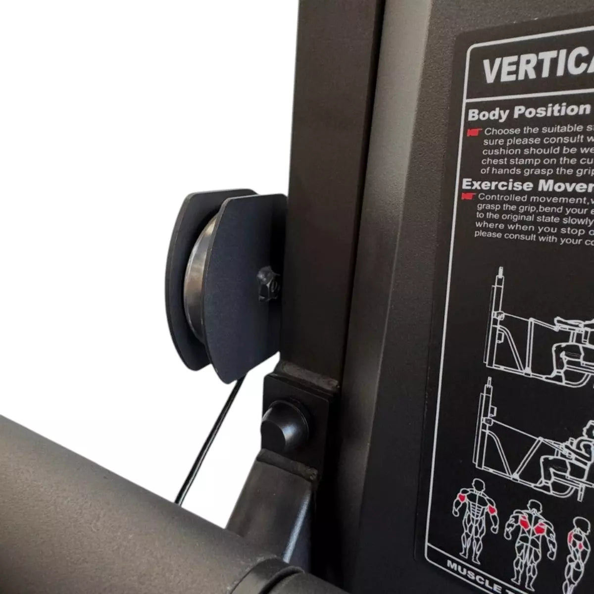 Máquina Vertical Row Remada Carga 130 kg Linha Hard - Rope Store #