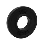 Anilha Olímpica Fracionada 1kg 2,2 libras Ferro Fundido Pintada Preta - Rope Store #