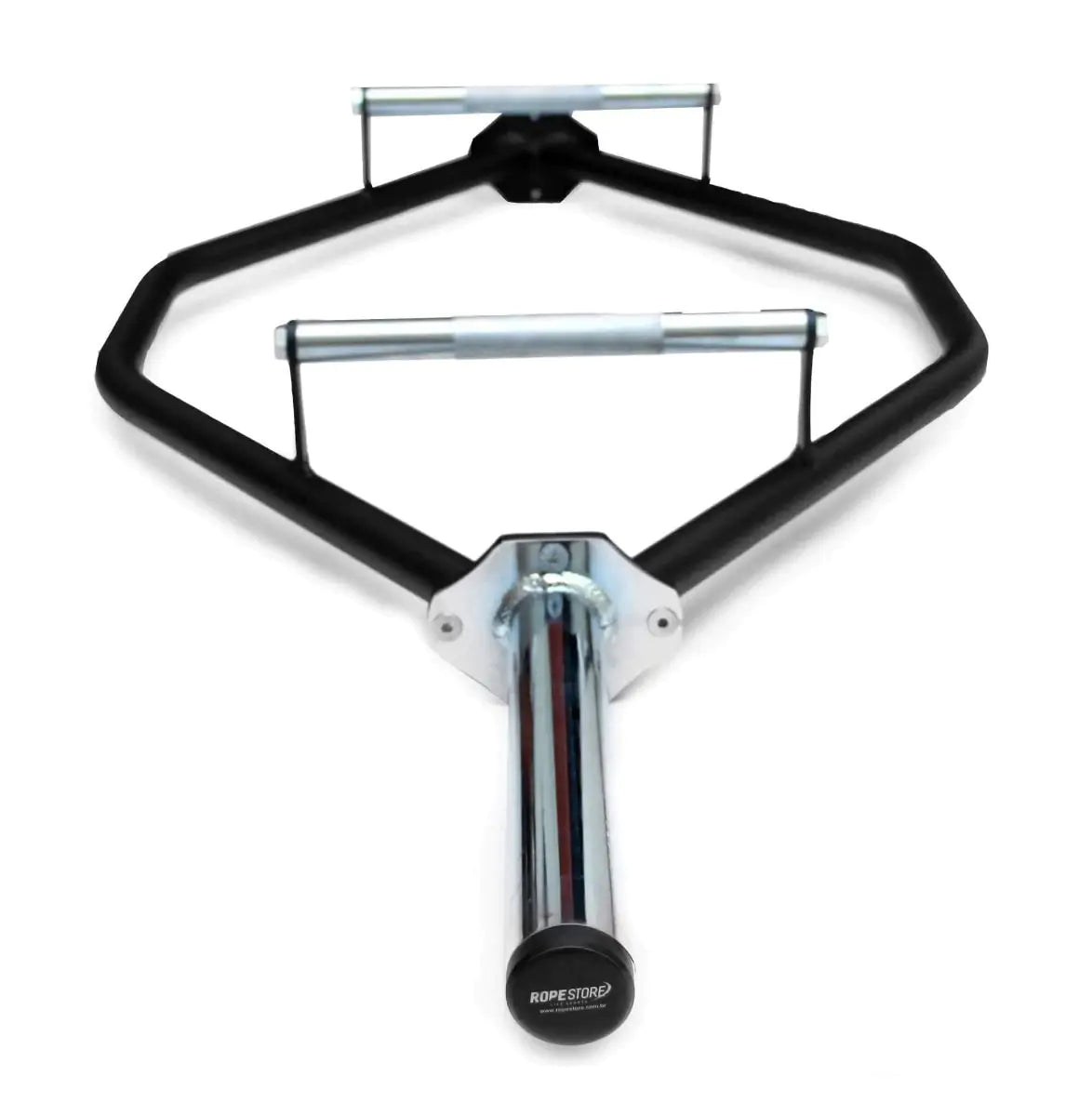 Barra Hexagonal Olímpica Pintada Pegada Aço Inox Ponteira Cromada - Rope Store #