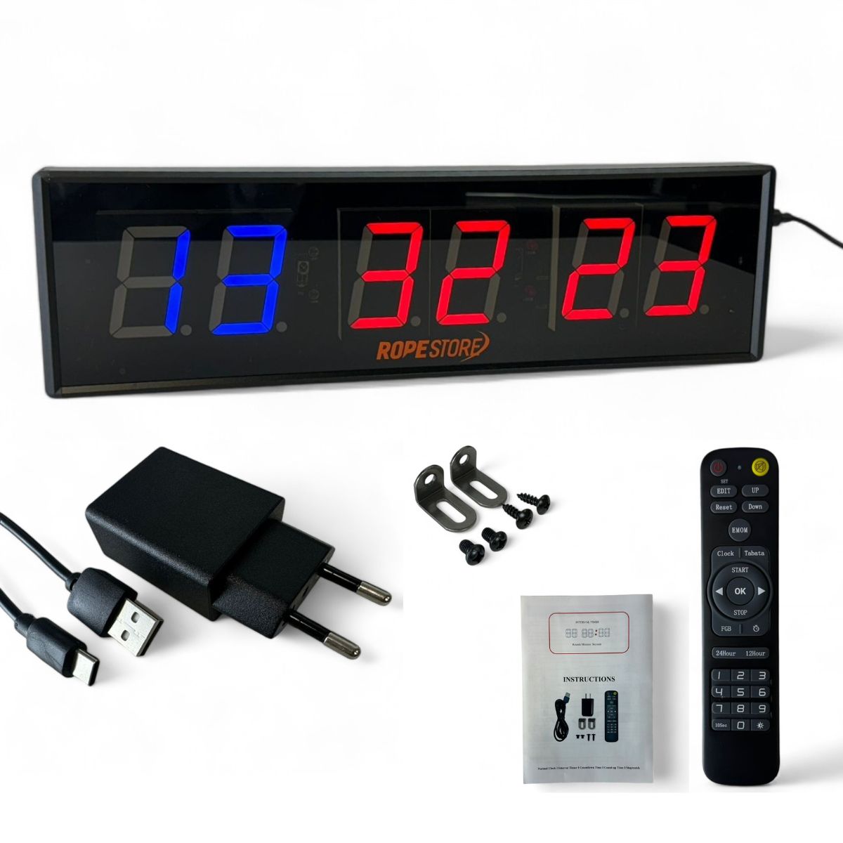 Timer Led Cronômetro 6 Dígitos com Controle Remoto - Rope Store #