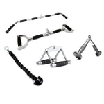 Kit Puxadores Musculação Cromados 5 Peças - Rope Store #