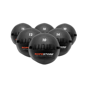 Kit 6 Bolas Wall Ball 10,12,14,16,18,20 Libras Preta