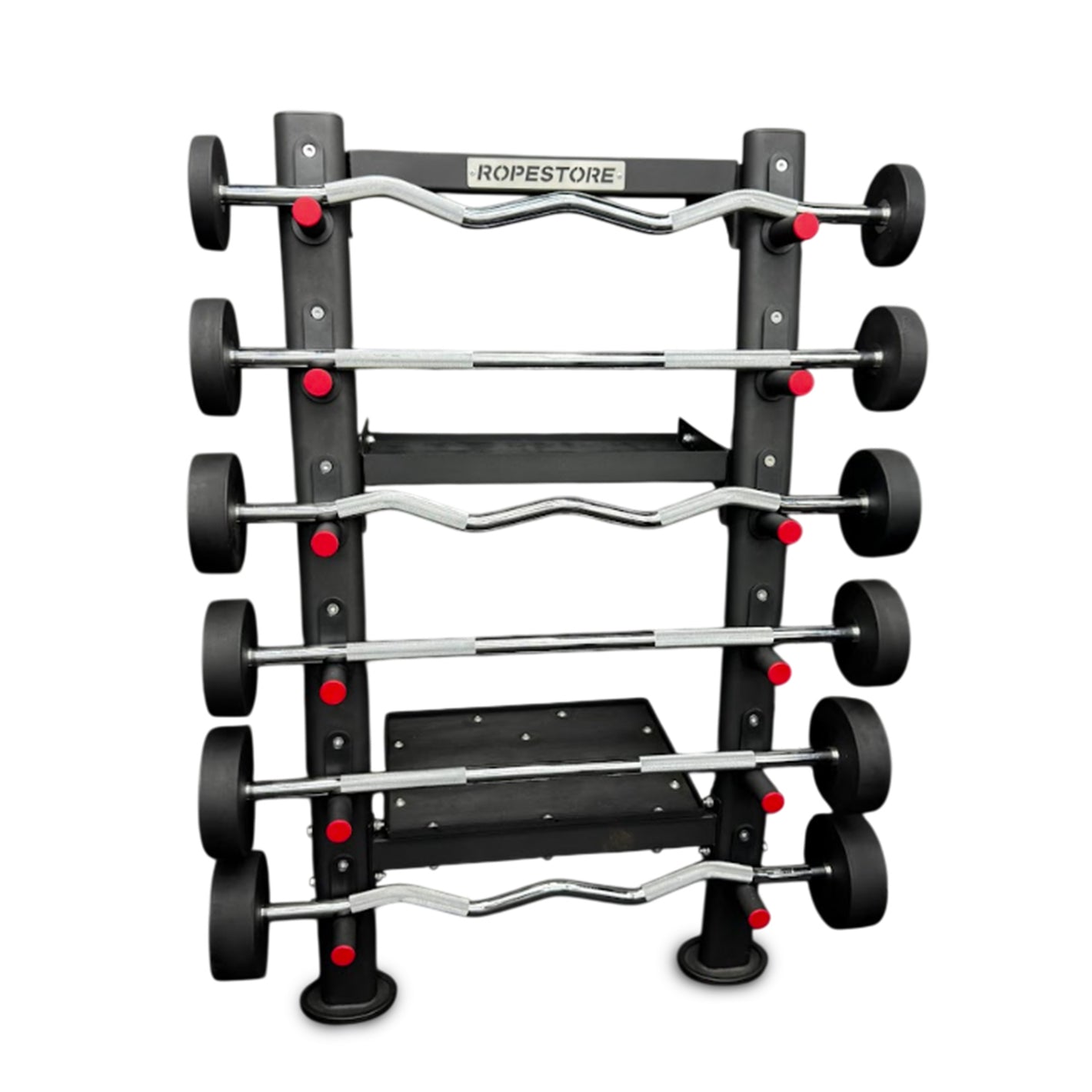 Kit Barras Montadas 10 a 30kg Reta e W com Expositor Multifuncional