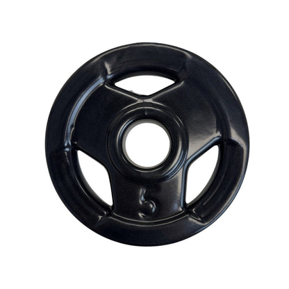Anilha Olímpica Emborrachada Furo 54MM Preta