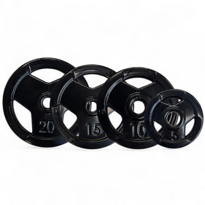 Anilha Olímpica Emborrachada Furo 54MM Preta
