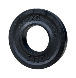 Anilha Olímpica Fracionada 1kg 2,2libras Ferro Fundido Pintada Preta