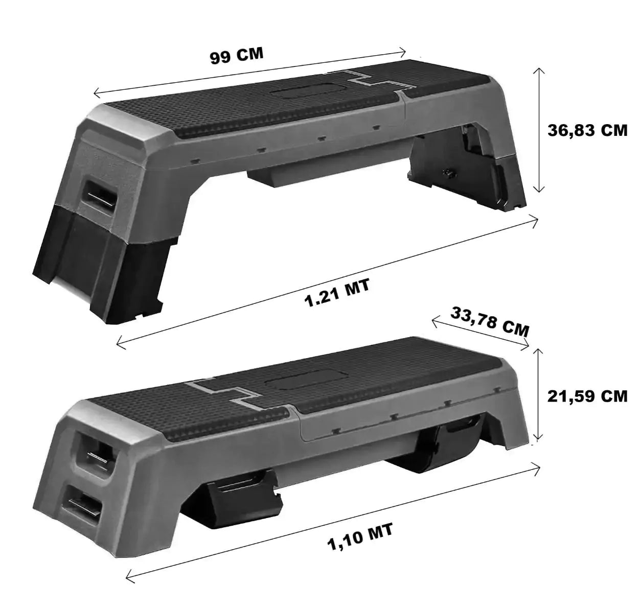 Banco Step Deck Plataforma de Exercicios Cinza - Rope Store #