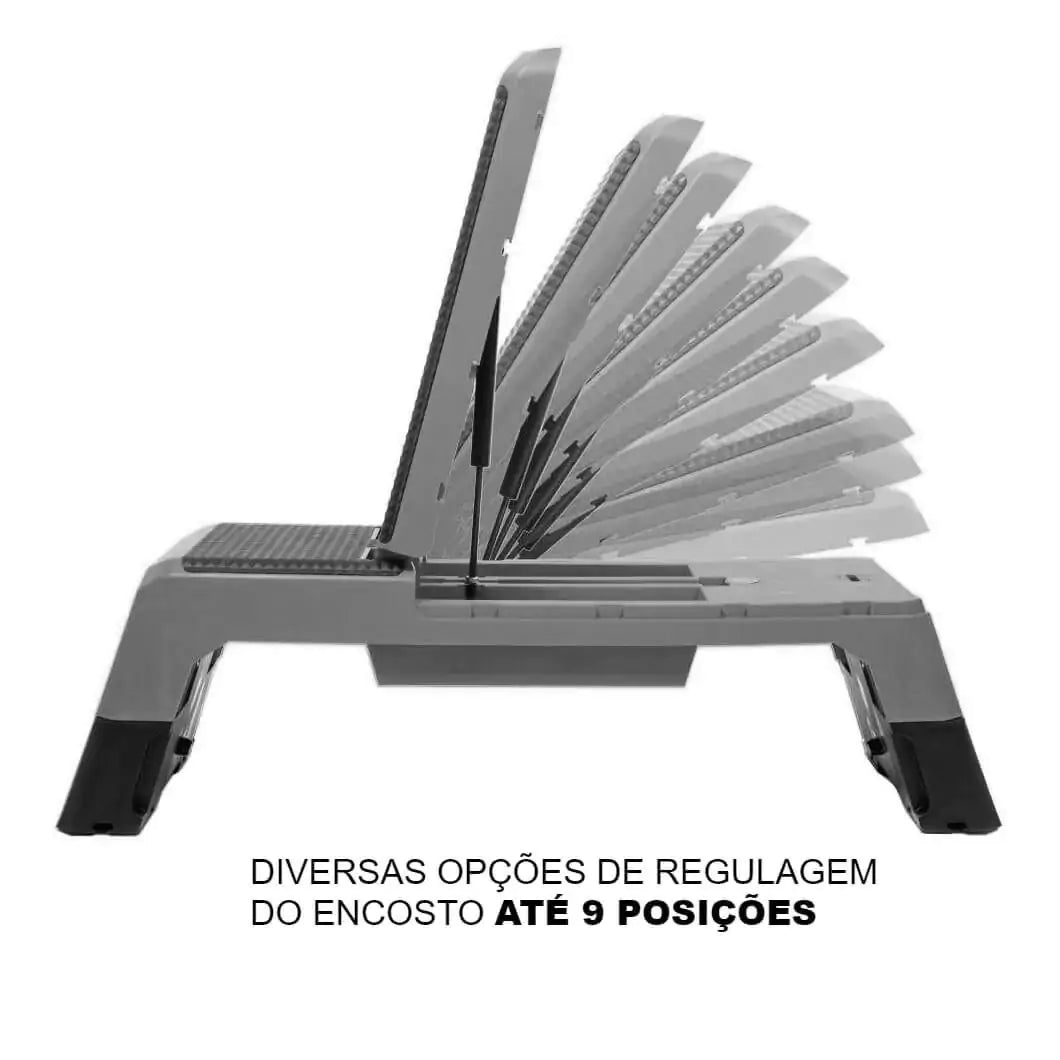 Banco Step Deck Plataforma de Exercicios Cinza - Rope Store #