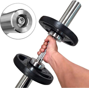 Barra Olímpica Carregável 55 cm Cromada - Rope Store #
