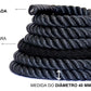 Corda Naval 40mm Preto Rope Training