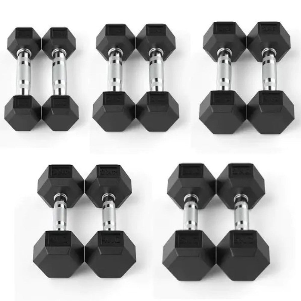 Kit Halteres Sextavados 1 a 5kg Par - Rope Store #