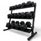 Kit Halteres Sextavados 12,5 a 30 kg com Expositor - Rope Store #