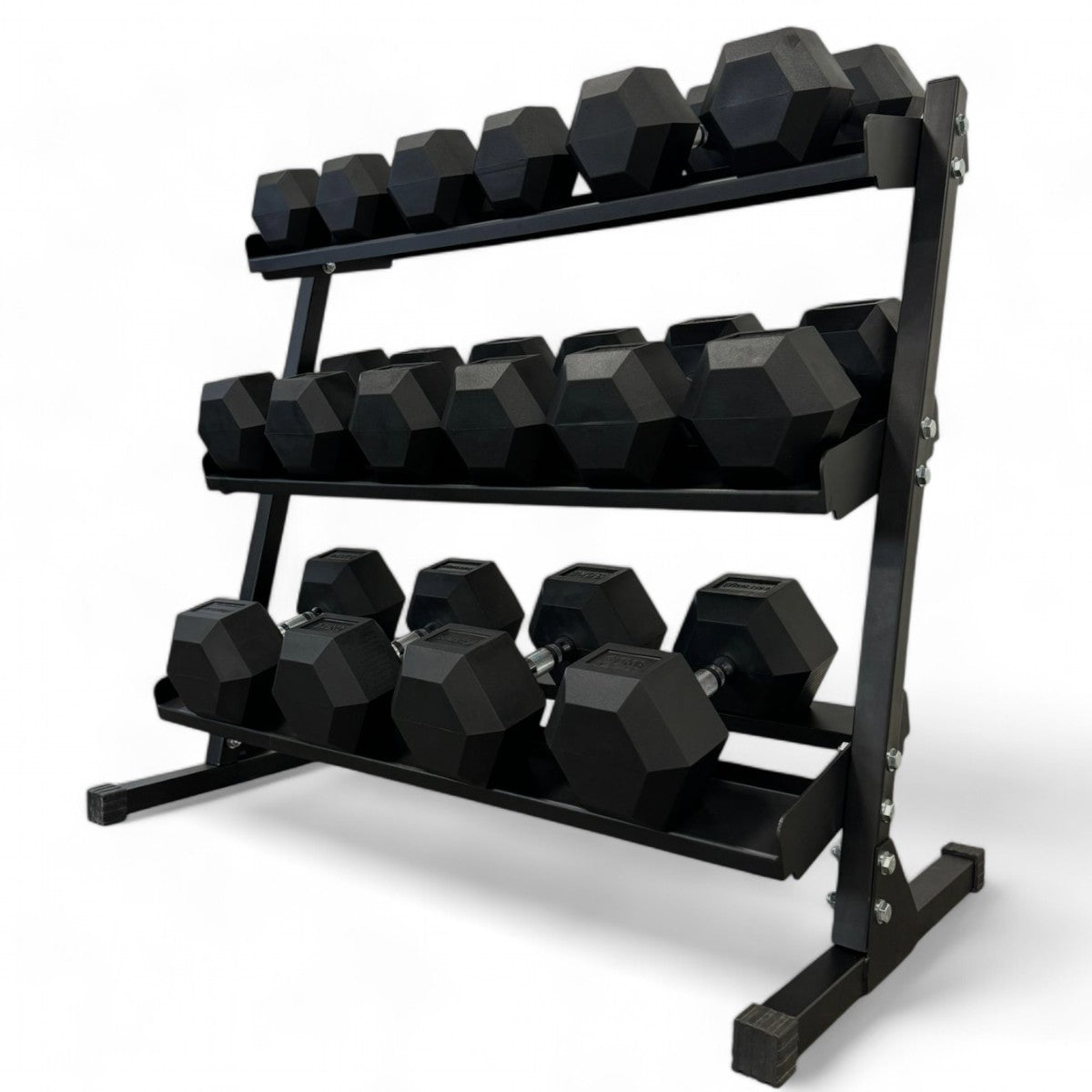 Kit Halteres Sextavados 12,5 a 30 kg com Expositor - Rope Store #