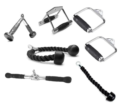 Kit Puxador Crossover Musculação Academia 7 Peças + Suporte - Rope Store #