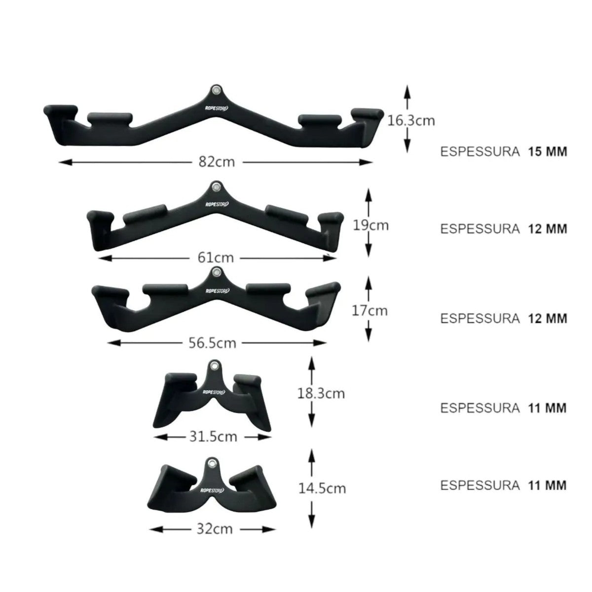Kit Puxadores Anatômico Revestido Multipegadas - Rope Store #