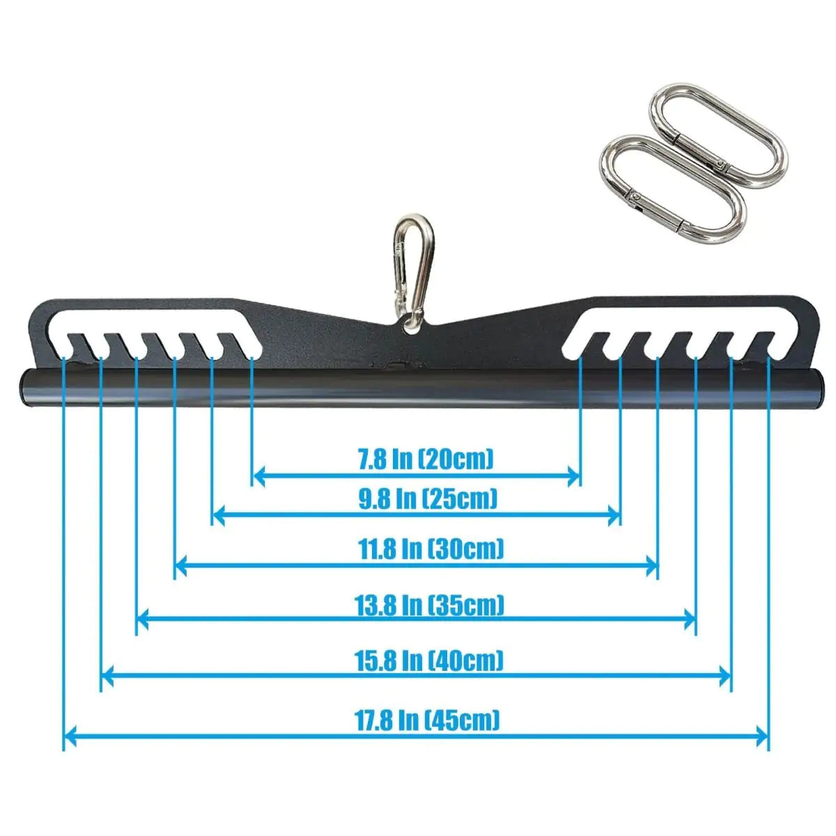 Kit Puxadores Anatômicos Reguláveis 8 Peças Preto + Suporte de Chão - Rope Store #