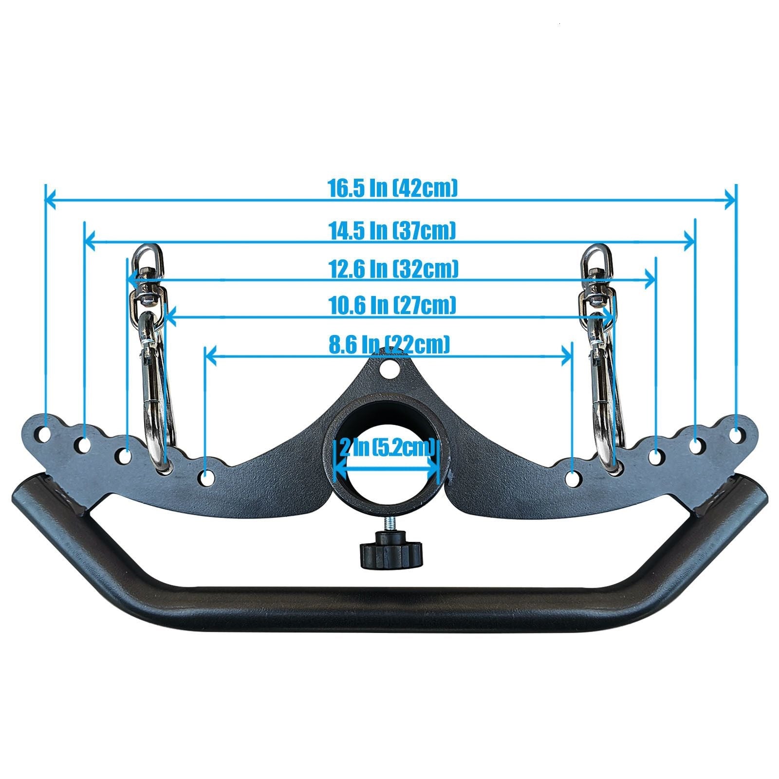 Kit Puxadores Anatômicos Reguláveis 8 Peças Preto + Suporte de Chão - Rope Store #
