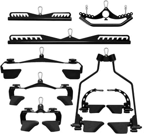 Kit Puxadores Anatômicos Reguláveis 8 Peças Preto + Suporte de Chão - Rope Store #