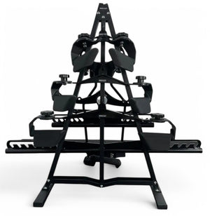 Kit Puxadores Anatômicos Reguláveis 8 Peças Preto + Suporte de Chão - Rope Store #