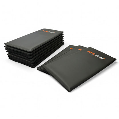 Kit com 10 Colchonetes 90 x 50 x 3 cm D60 Emborrachado Preto - Rope Store #