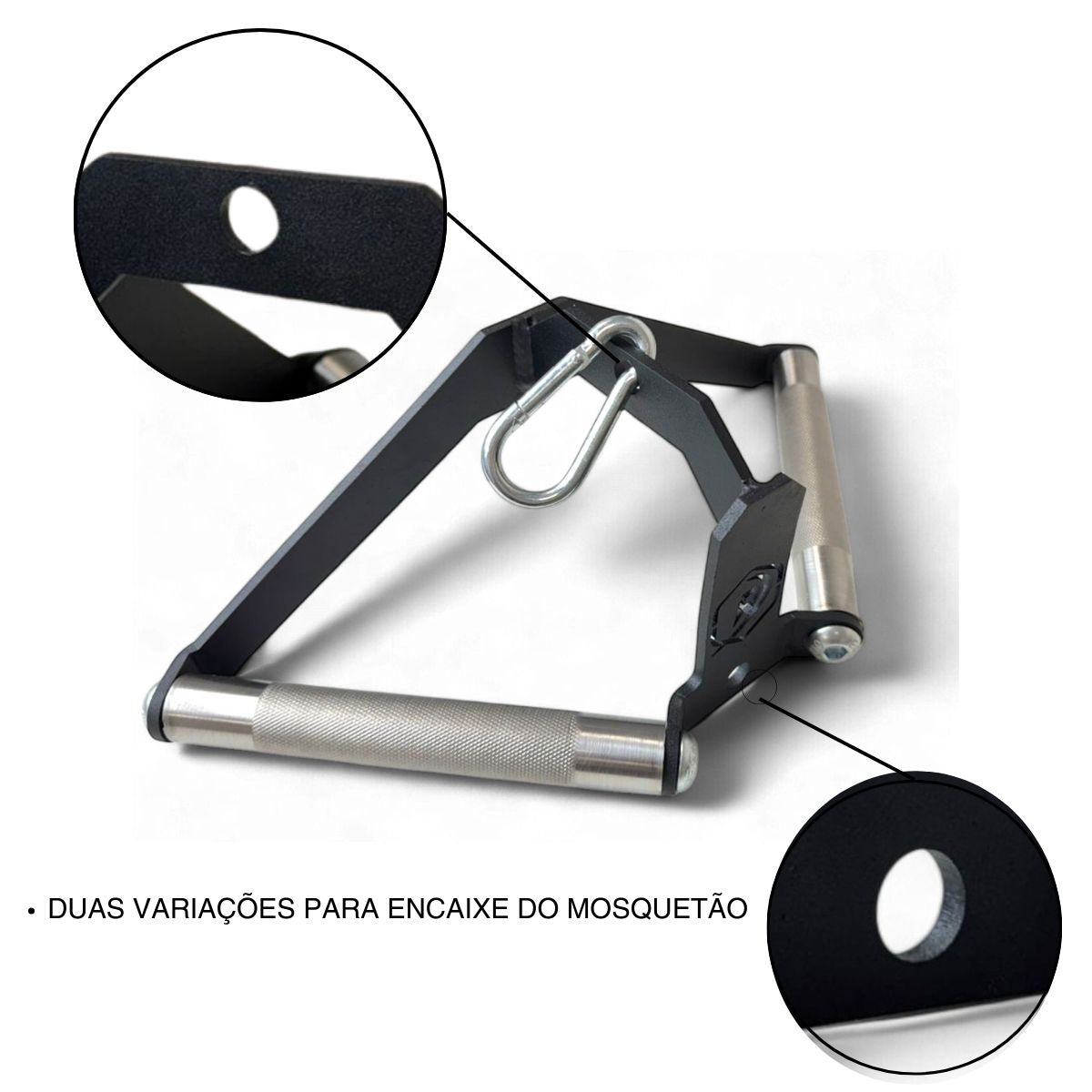 Puxador Triângulo em V Multipegadas Recartilhado - Rope Store #