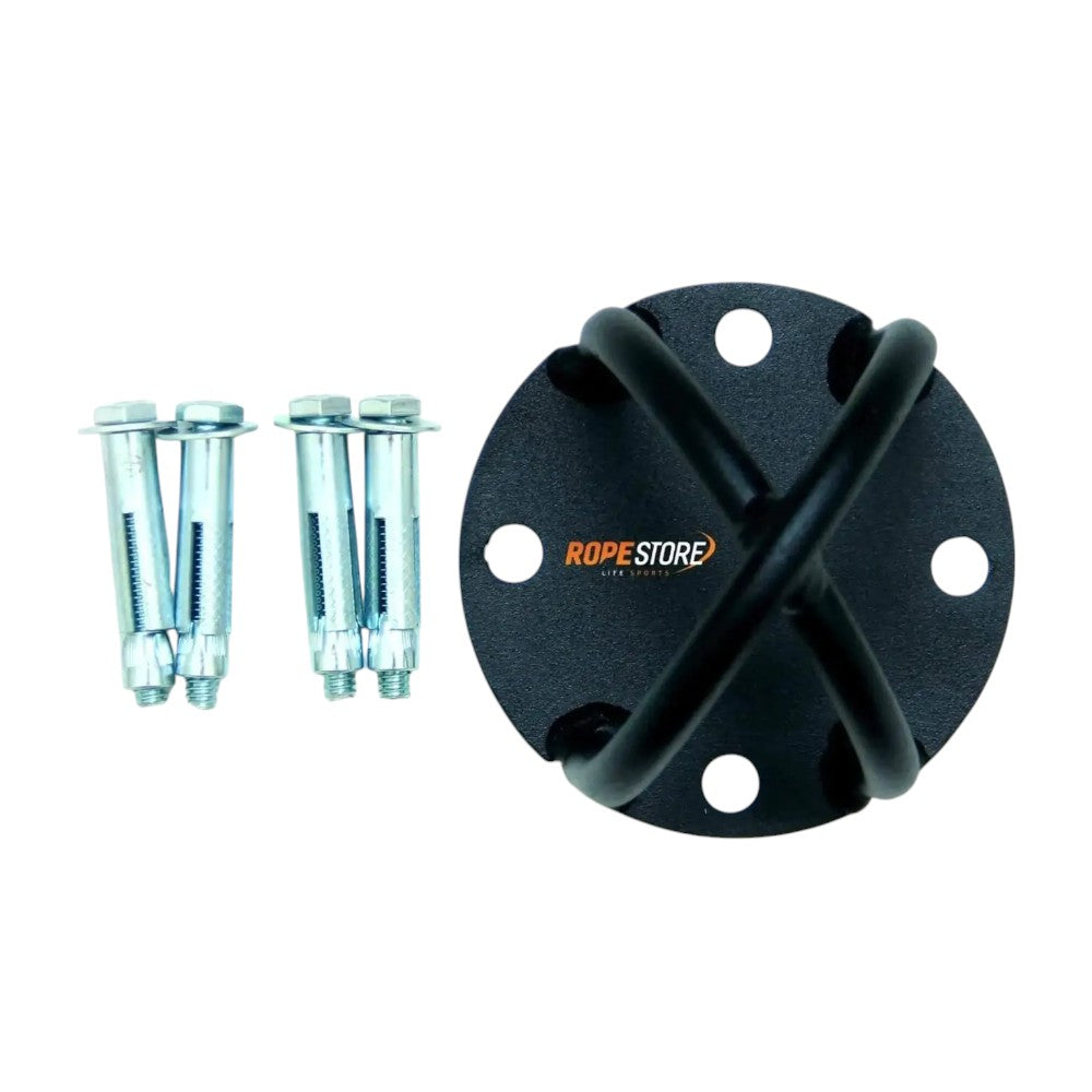 Kit Suporte Teto Para Fita de Suspensão Circular Preto Fosco - Rope Store #