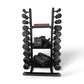 Suporte Torre para Halteres com Prateleira Multifuncional ESTOB21