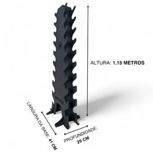 Suporte para Halteres Expositor Torre 10 Pares RS10
