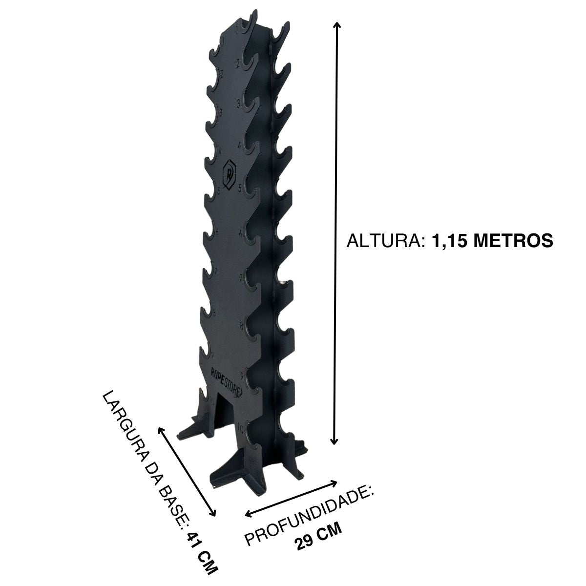 Suporte para Halteres Expositor Torre 10 Pares RS10 - Rope Store #