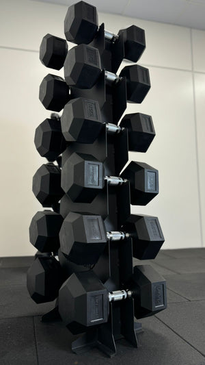 Suporte para Halteres Expositor Torre 6 Pares Acima de 10Kg - Rope Store #