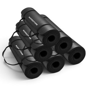 Kit 5 Tapetes de Yoga Pilates 10 mm Preto