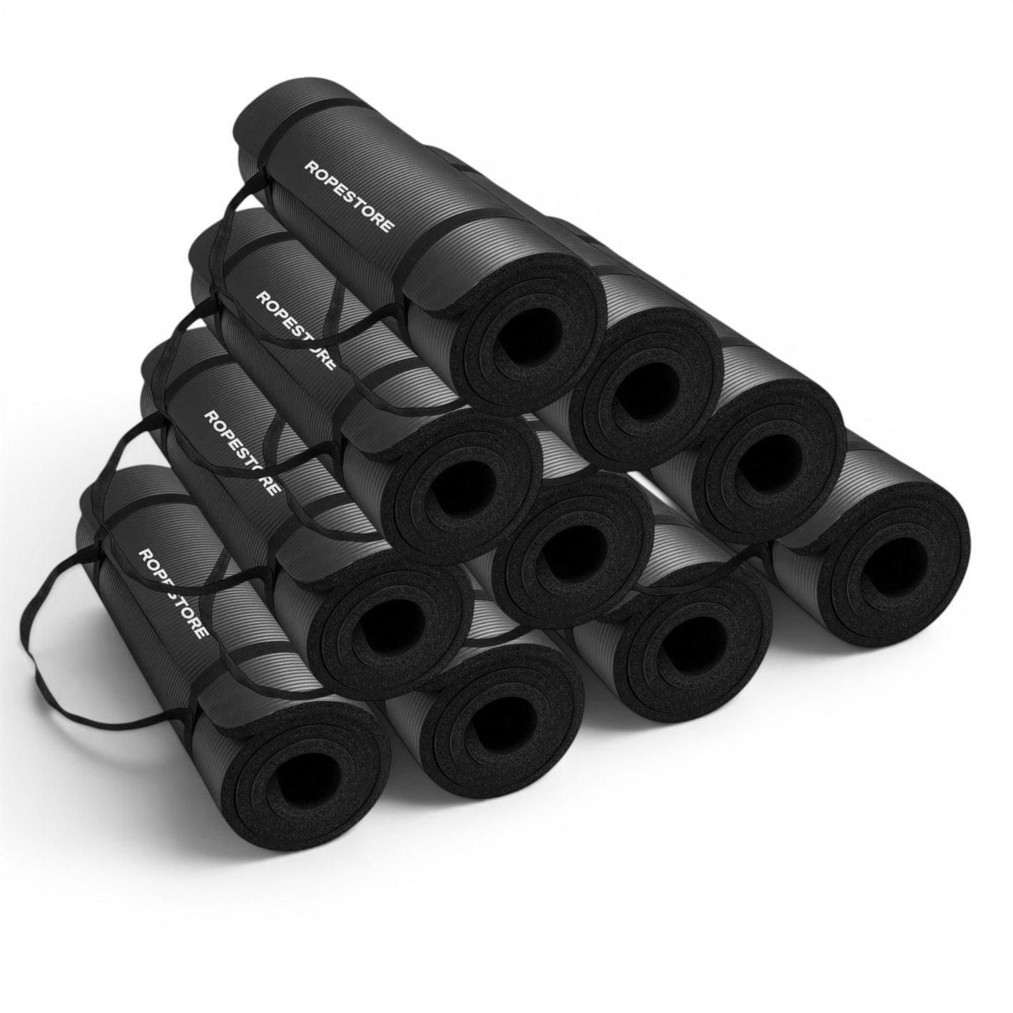 Kit 10 Tapetes de Yoga Pilates 10 mm Preto
