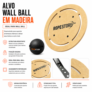 Alvo Wall Ball em Madeira