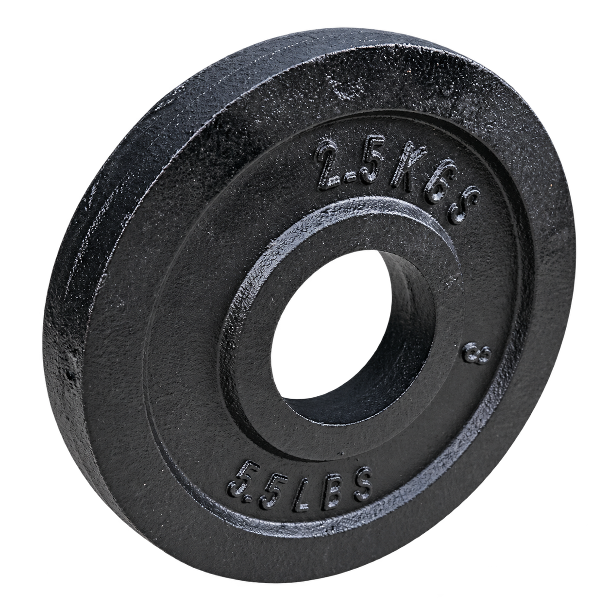 Anilha Olímpica Fracionada 2,5 kg 5,5 Libras Ferro Fundido Preta