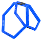 Argola de agilidade Grade Hexagonal 6 unidades Azul