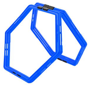Argola de agilidade Grade Hexagonal 6 unidades Azul