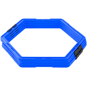 Argola de agilidade Grade Hexagonal 6 unidades Azul