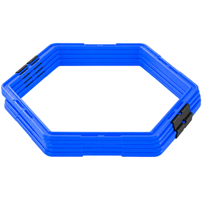 Argola de agilidade Grade Hexagonal 6 unidades Azul