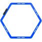 Argola de agilidade Grade Hexagonal 6 unidades Azul