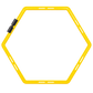 Argola Grade Hexagonal de Agilidade 6 Unidades Amarela
