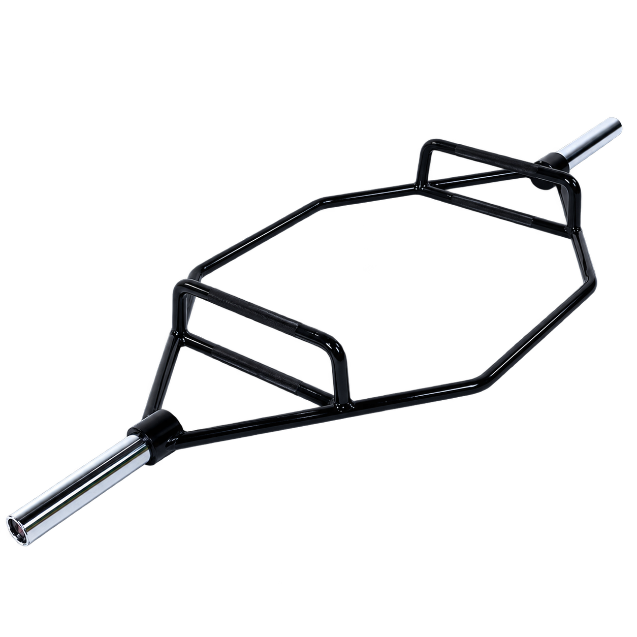 Barra Hexagonal Olímpica Maciça Pintada Ponteira Cromada 180 cm