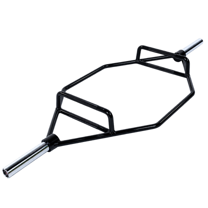 Barra Hexagonal Olímpica Maciça Pintada Ponteira Cromada 180 cm