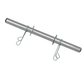 Barra Oca 40cm Zincada Com Presilhas
