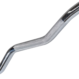 Barra W Olímpica Rolamentada para Musculação 1,20 M Cromada
